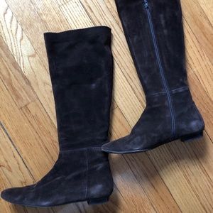 Brown Suede Delman Boots